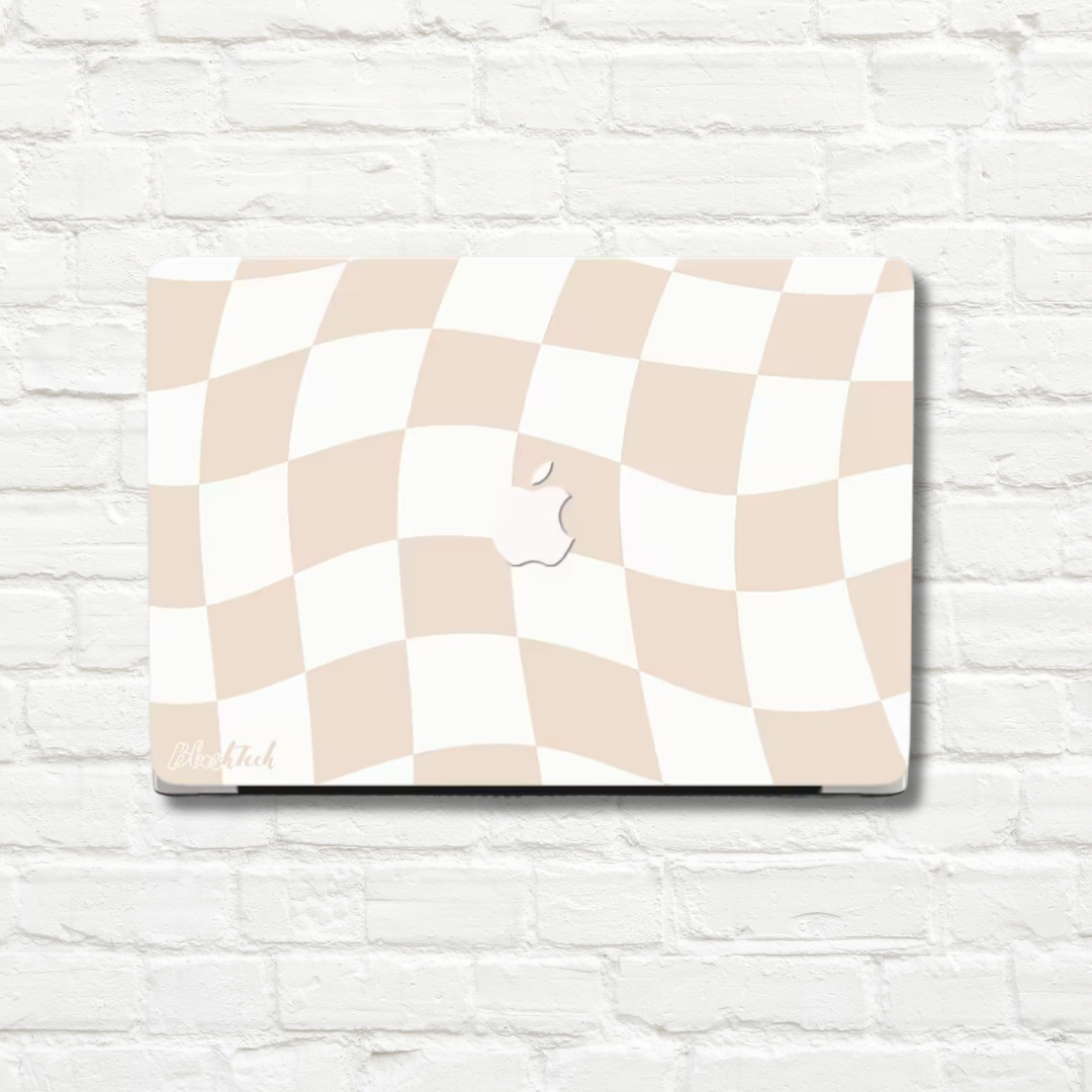 Neutral Checkers Macbook Case