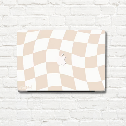 Neutral Checkers Macbook Case