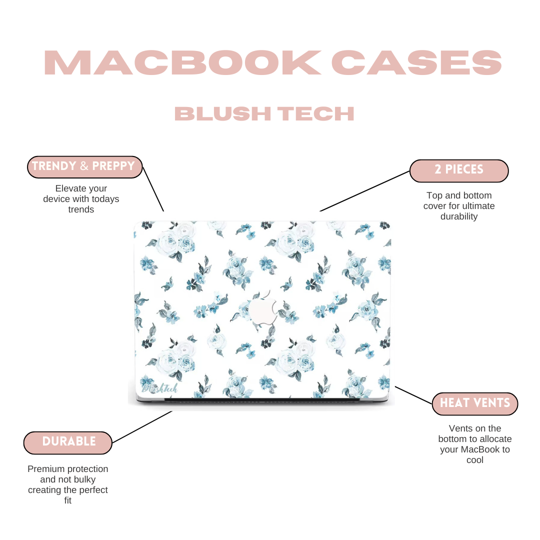 Bouquet Blues MacBook Case