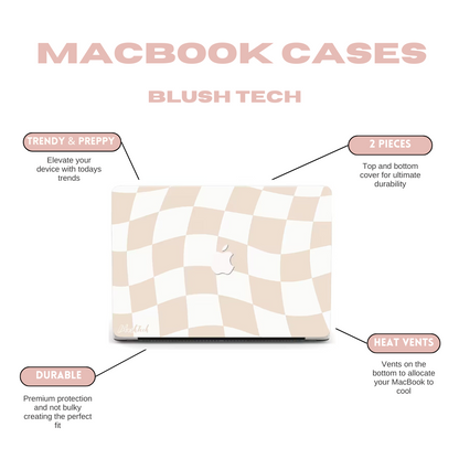 Neutral Checkers Macbook Case