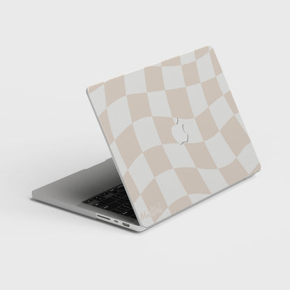 Neutral Checkers Macbook Case