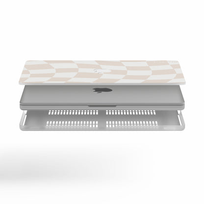 Neutral Checkers Macbook Case